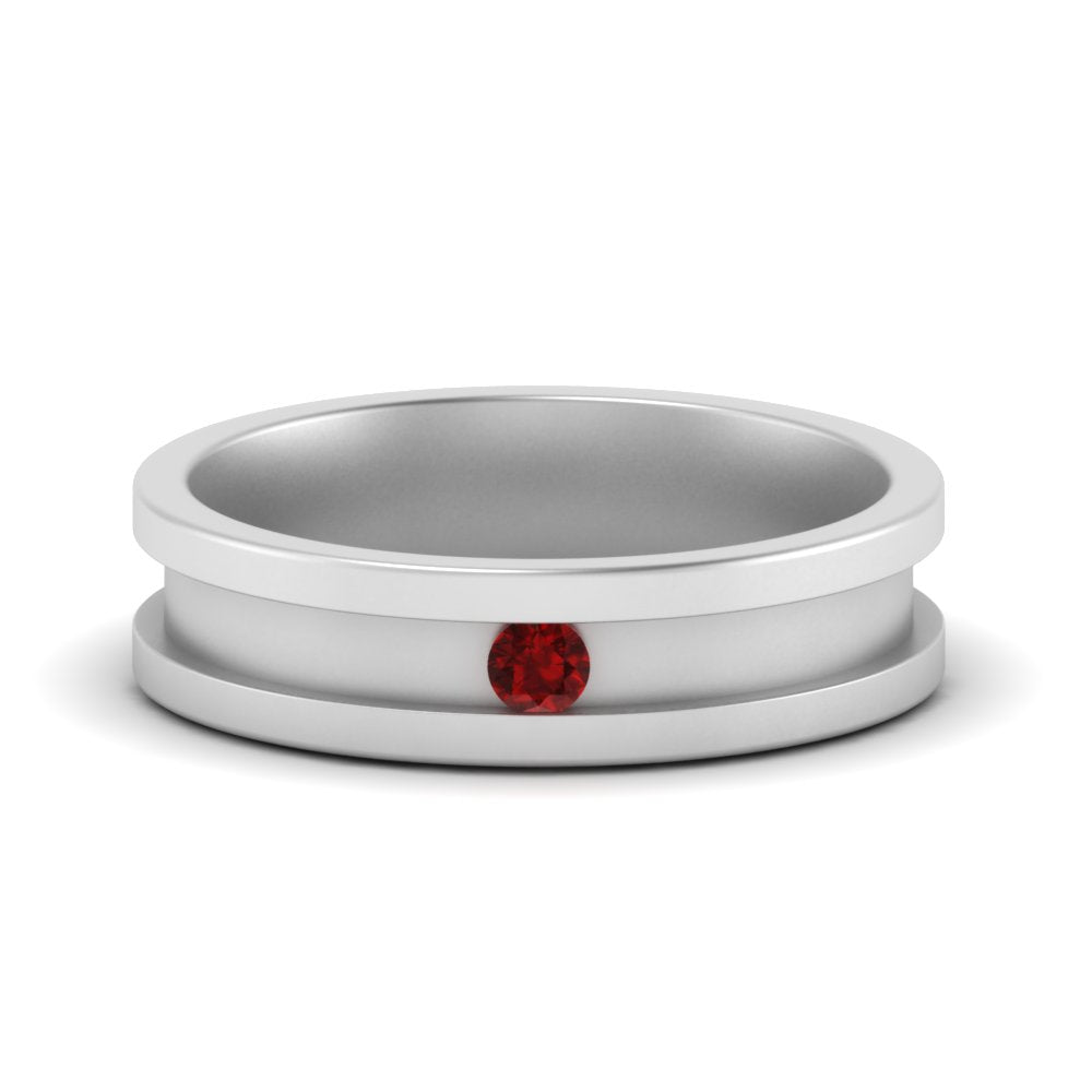 Single Stone Mens Promise Ring