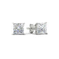 Princess-Cut Diamond Solitaire Stud Earrings [IGI Certified]
