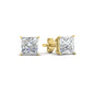 Princess-Cut Diamond Solitaire Stud Earrings [IGI Certified]