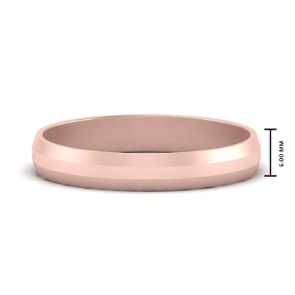 Wedding Band Beveled Edge Matte
