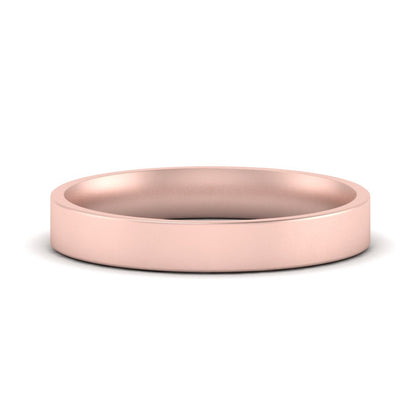 Comfort Fit Flat 4 mm Mens Wedding Band