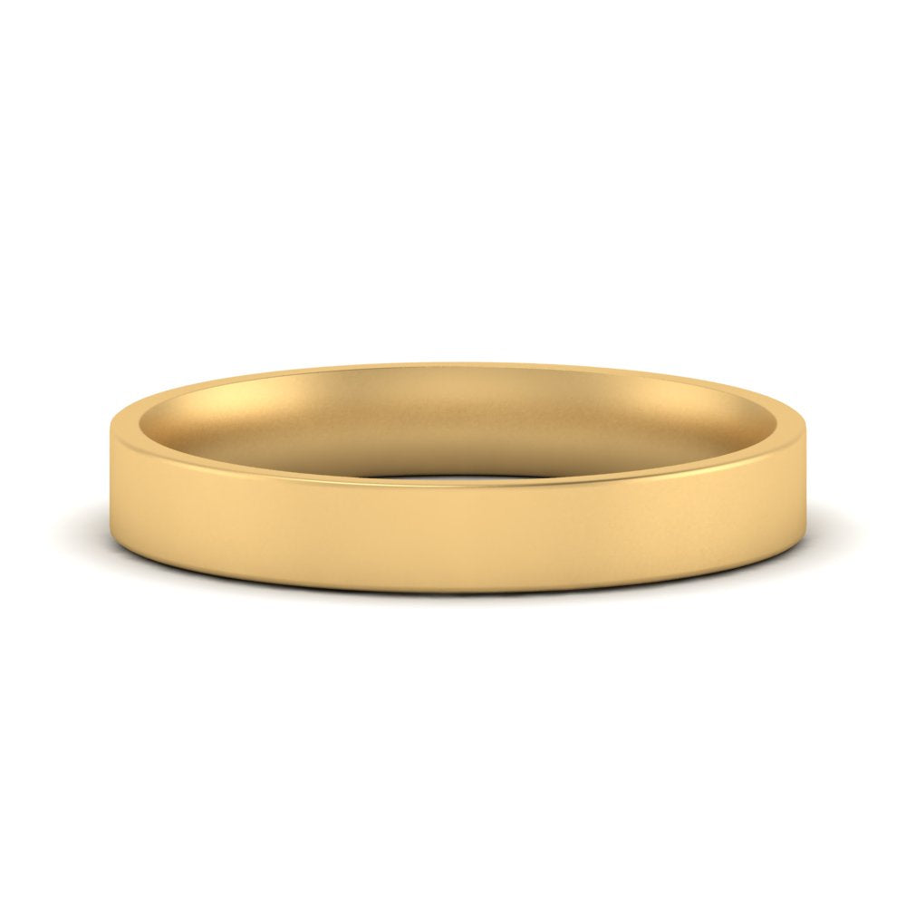 Comfort Fit Flat 4 mm Mens Wedding Band