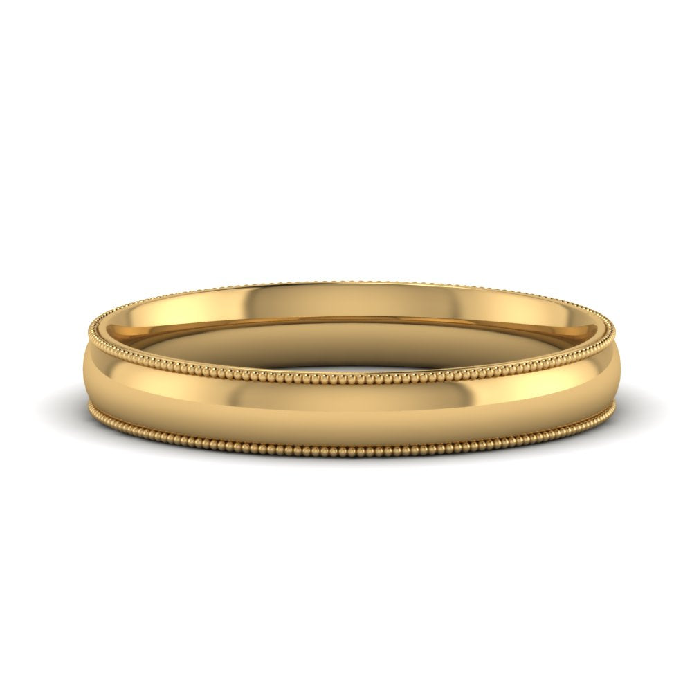 Comfort Fit Wedding Band Milgrain Edge