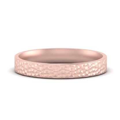 Hammered Wedding Band Comfort Fit 5 mm