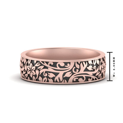 6 mm Mens Nature Inspired Comfort Fit Band