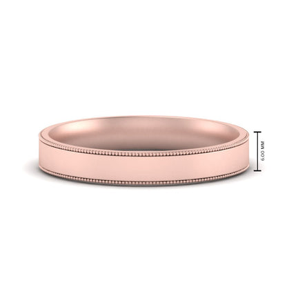 Stepped Edge Comfort Fit Flat Mens Band