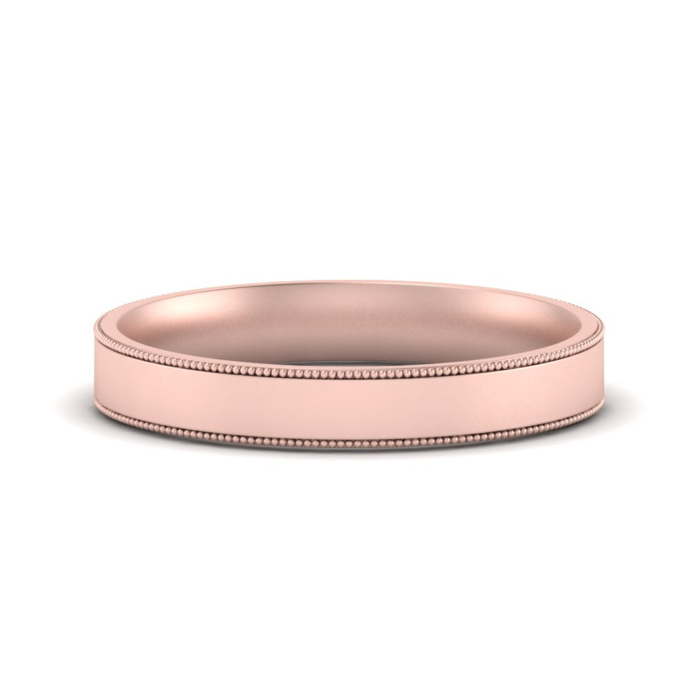 Stepped Edge Comfort Fit Flat Mens Band