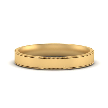 Stepped Edge Comfort Fit Flat Mens Band