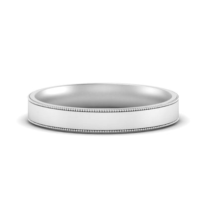 Stepped Edge Comfort Fit Flat Mens Band