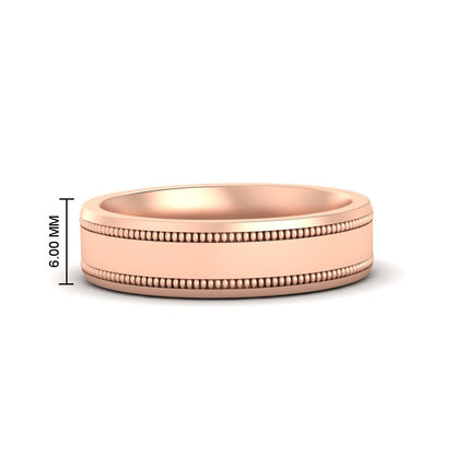 Mens Band Double Milgrain