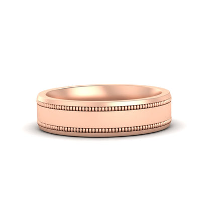 Mens Band Double Milgrain