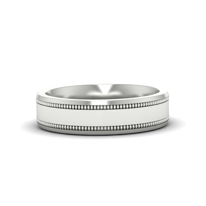 Mens Band Double Milgrain
