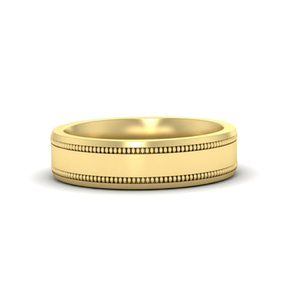 Mens Band Double Milgrain