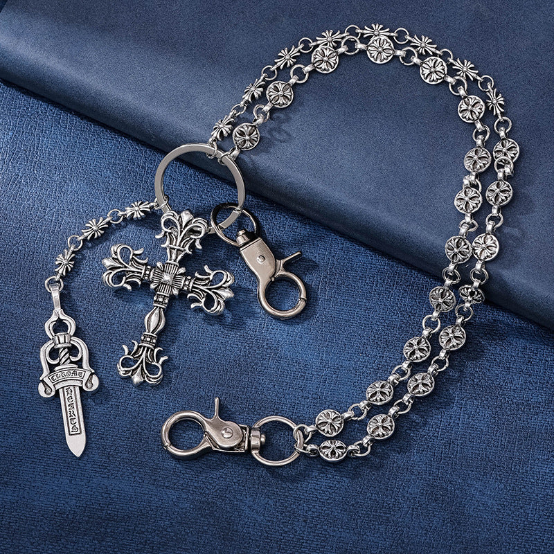 Cross Retro Style Double-layer Chain