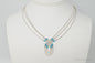Vintage Native American Unsigned Turquoise Sterling Silver Bead Necklace