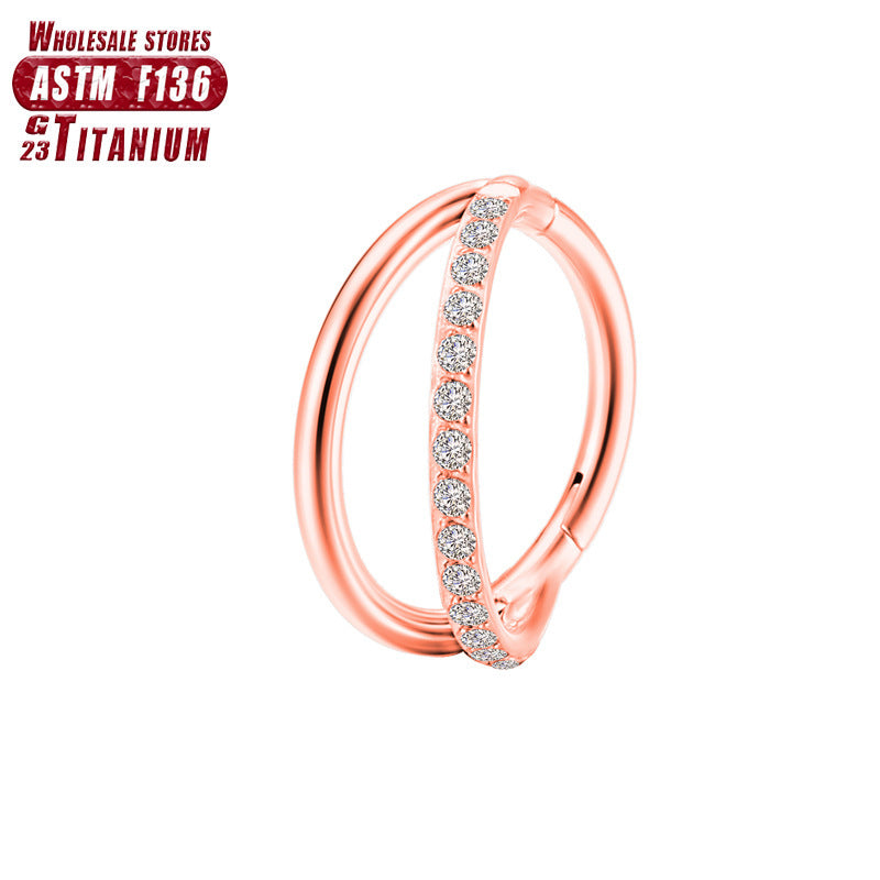 F136 Titanium Alloy Fork Nose Ring Human Body Puncture Ornament