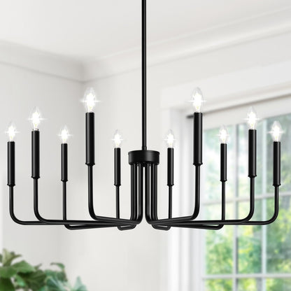 Farmhouse Hanging Candle Chandelier (No Assembly)