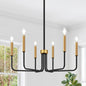 Farmhouse Hanging Candle Chandelier (No Assembly)
