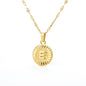 English Alphabet Disc Necklace Women And Men