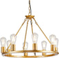 8 Lights Wagon Wheel Chandelier