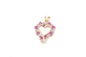 Vintage Ruby Heart Cubic Zirconia Gold Vermeil Sterling Silver Necklace Pendant