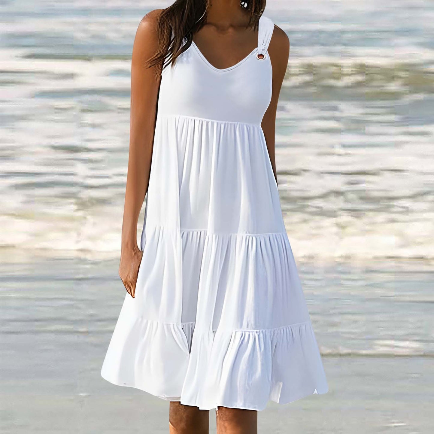 Casual Elegant Stitching Dress Women