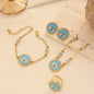 Bohemian Evil Eye Necklace, Bracelet and Earring Set