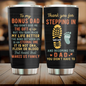Personalized Bonus Dad Tumbler - Father's Day Gift For Stepdad - Up to 4 Kids - Thank You For Stepping In And Becoming The Dad You Didn't Have To