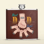 Personalized Best Dad Ever Leather Flask - Up to 5 Kids - Gift Idea For Dad/Father's Day
