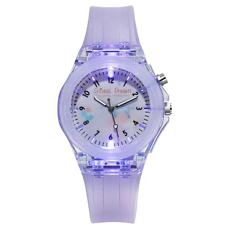 Silicone Cartoon Children's Luminous Fruit Pattern Watch