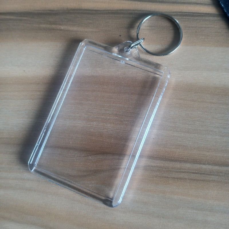 Fashion Transparent Acrylic Keychain Empty Shell