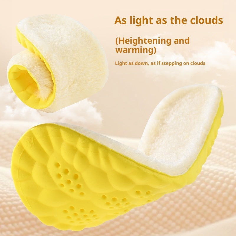 Cloud Winter Warm Height Increasing Insole Wool Fleece Lined