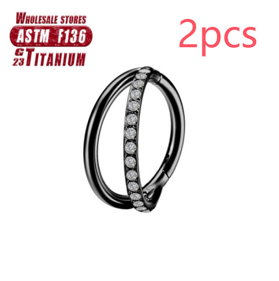 F136 Titanium Alloy Fork Nose Ring Human Body Puncture Ornament