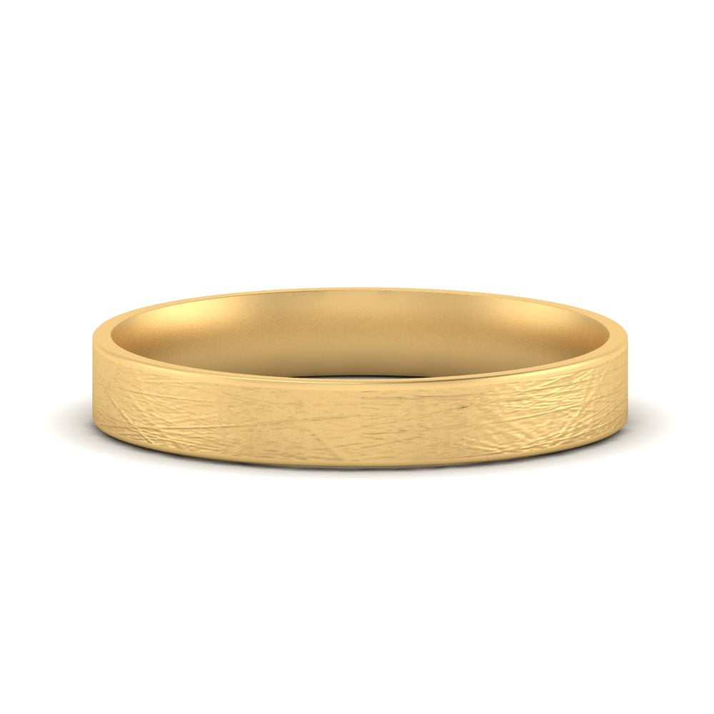 Ice Textured Mens 5mm Comfort Fit Wedding Band