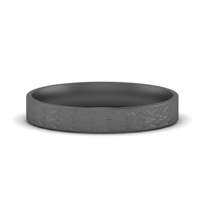 Unique Rock Textured Mens Wedding Band