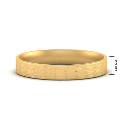 Unique Rock Textured Mens Wedding Band