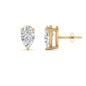 Three-Prong Pear Diamond Solitaire Stud Earrings [IGI Certified]