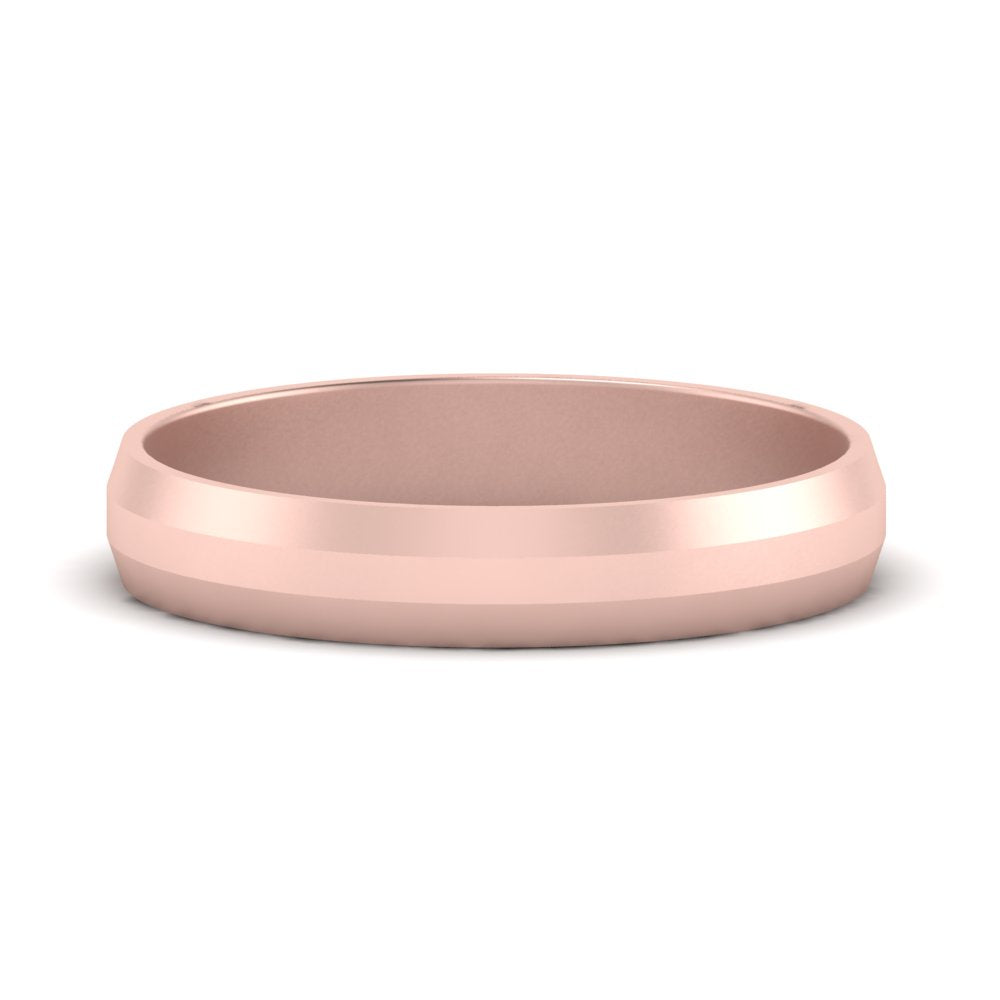Wedding Band Beveled Edge Matte