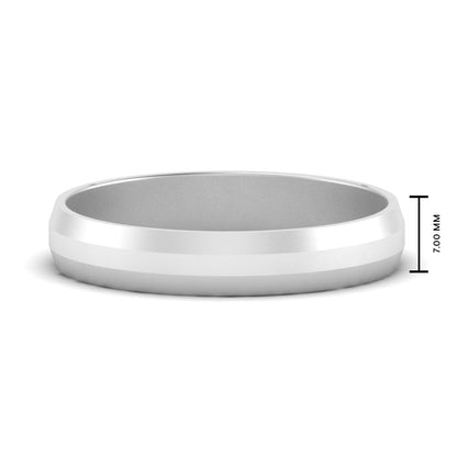 Wedding Band Beveled Edge Matte