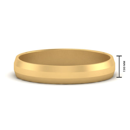 Wedding Band Beveled Edge Matte