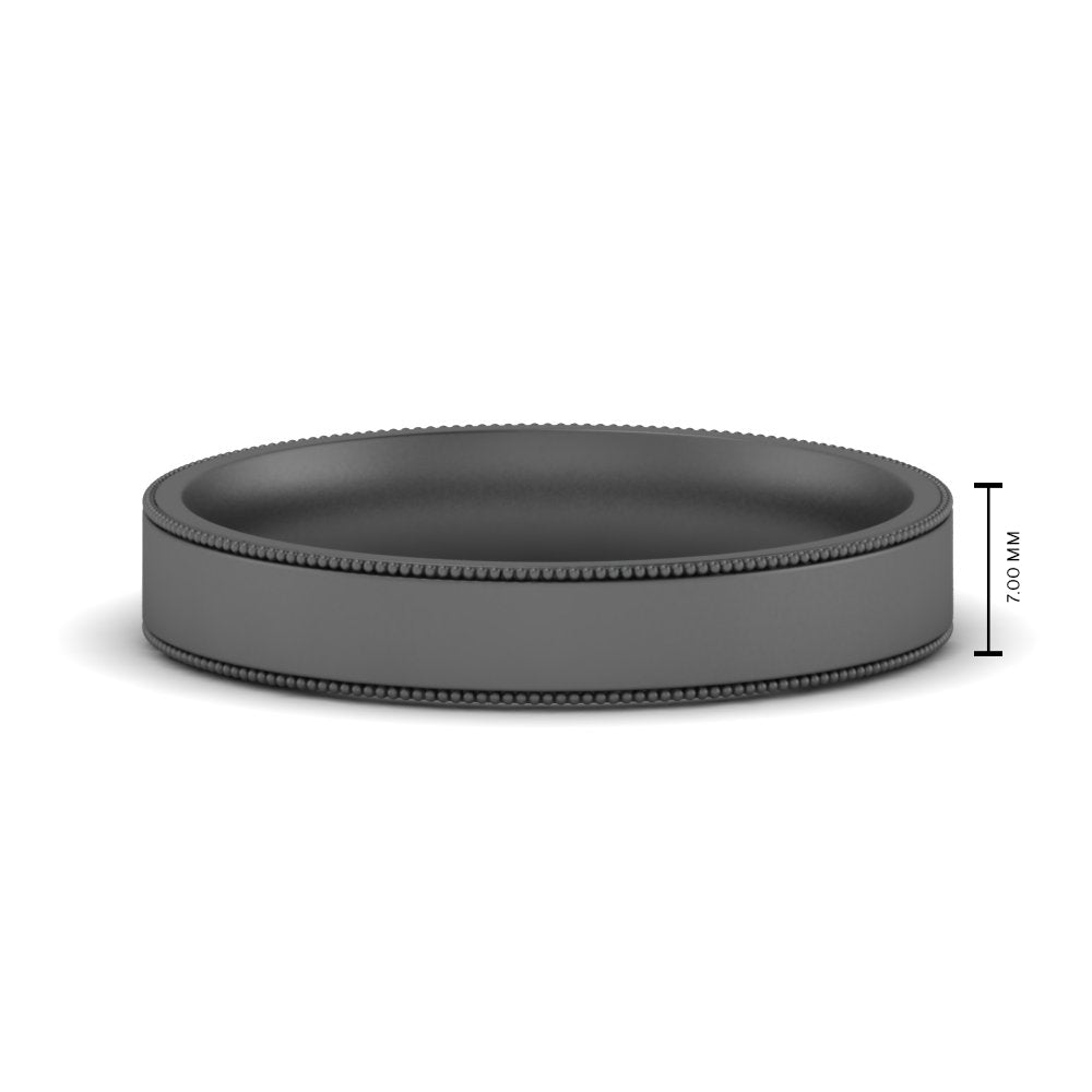 Stepped Edge Comfort Fit Flat Mens Band