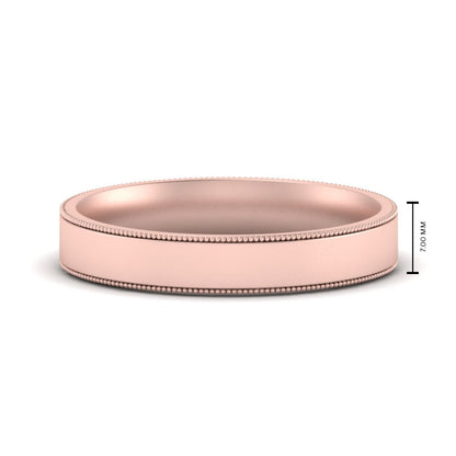 Stepped Edge Comfort Fit Flat Mens Band