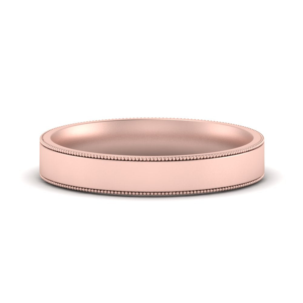 Stepped Edge Comfort Fit Flat Mens Band