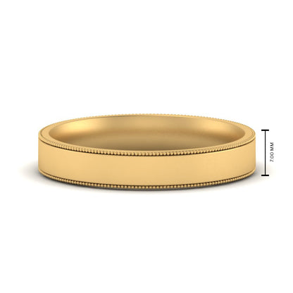 Stepped Edge Comfort Fit Flat Mens Band