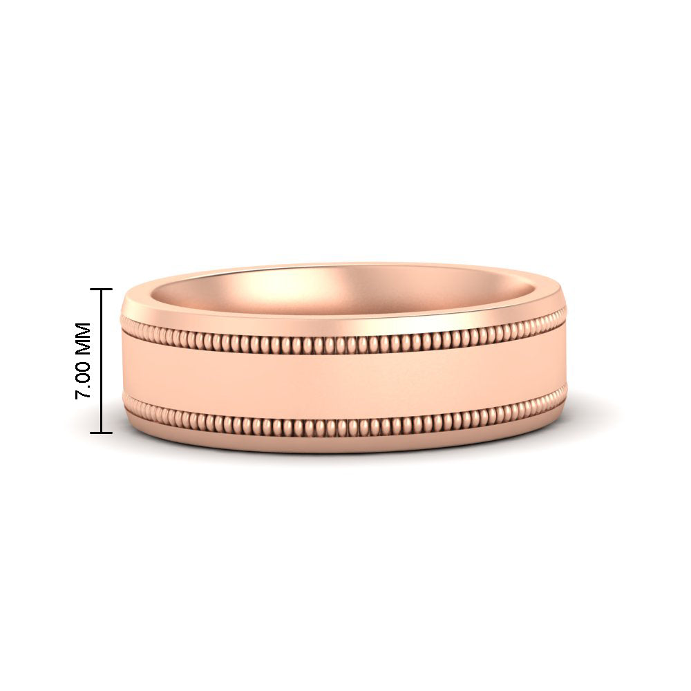Mens Band Double Milgrain