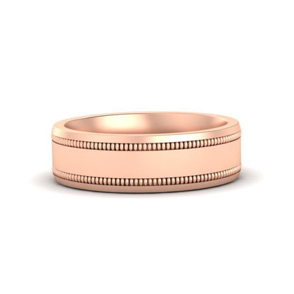 Mens Band Double Milgrain
