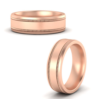Mens Band Double Milgrain