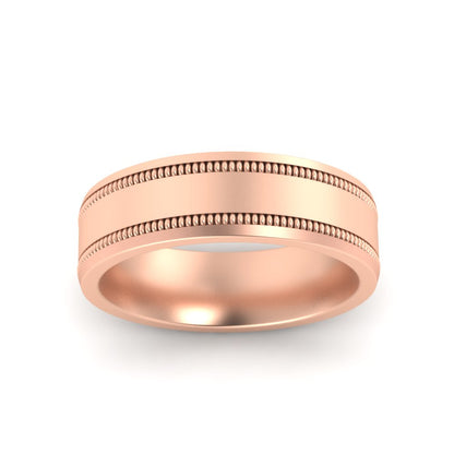 Mens Band Double Milgrain
