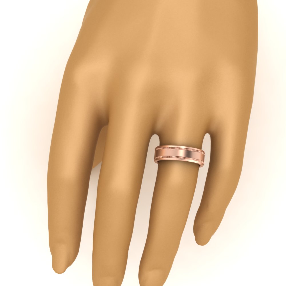 Mens Band Double Milgrain