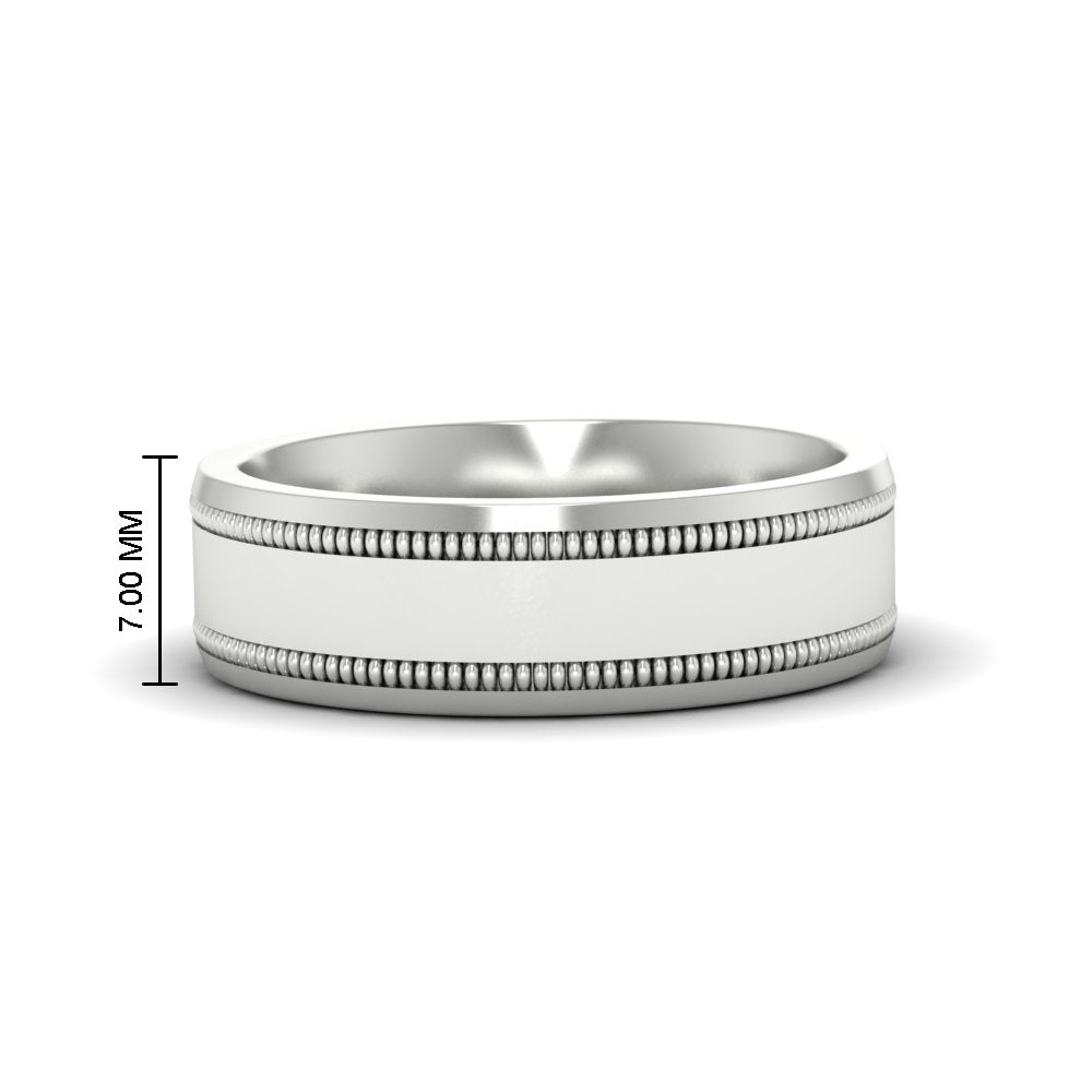 Mens Band Double Milgrain